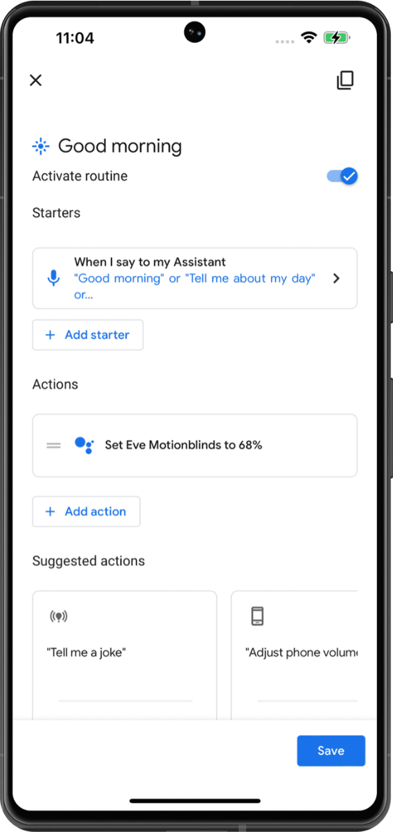 Persönliche Google Home Routine