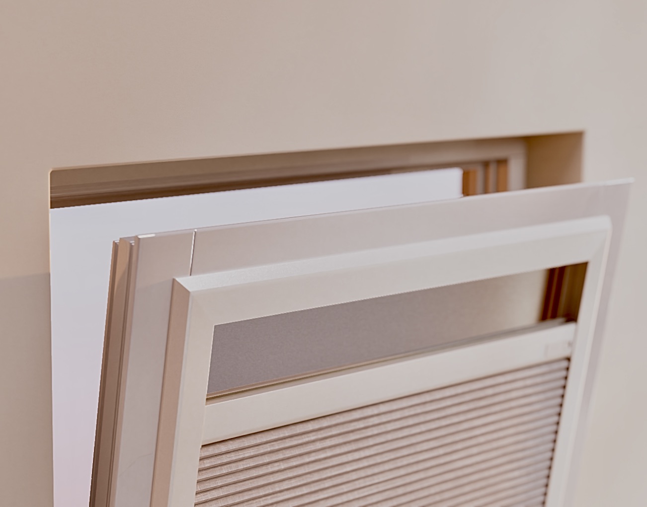 Plissee Kippfenster mit Smart Frame